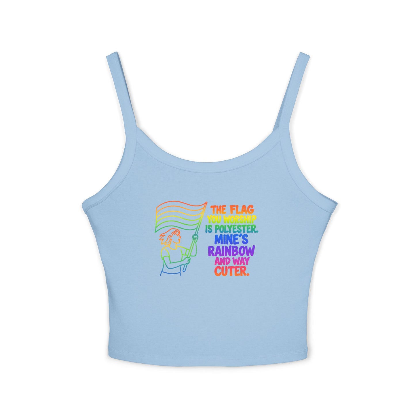 high quality Pride Rainbow Graphic Women's Spaghetti Strap Tank Top