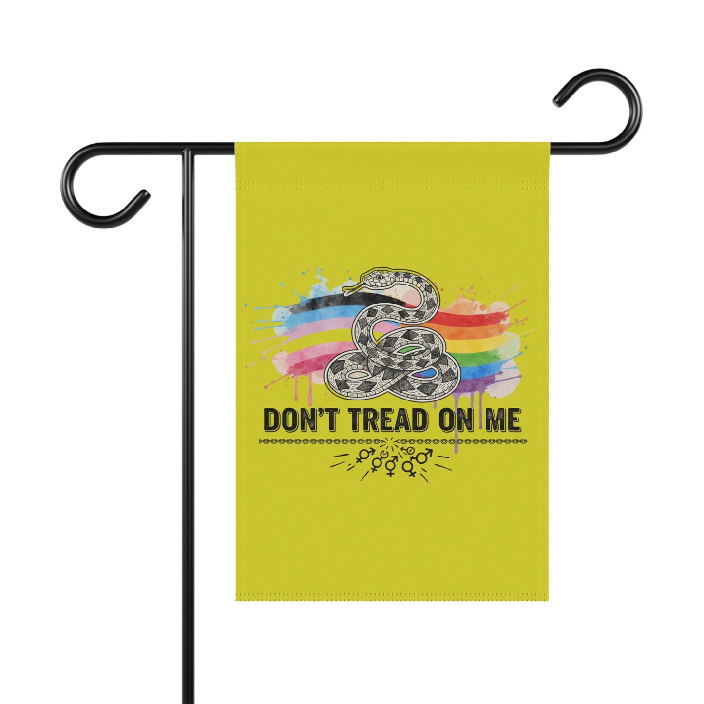 Don't Tread On Me Colorful Pride Garden Flag product