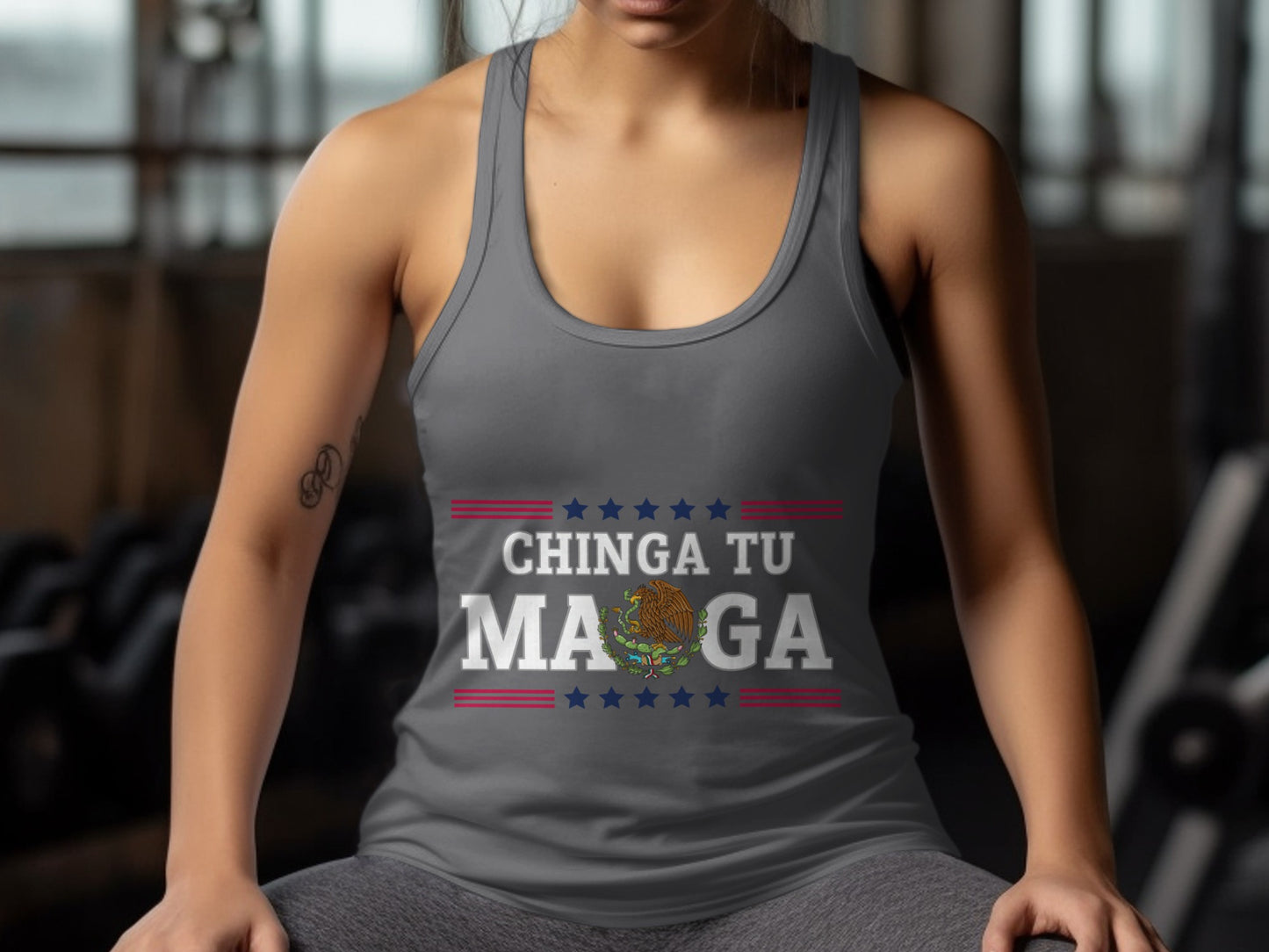 Chinga Tu Mangas Statement Design Tank Top product