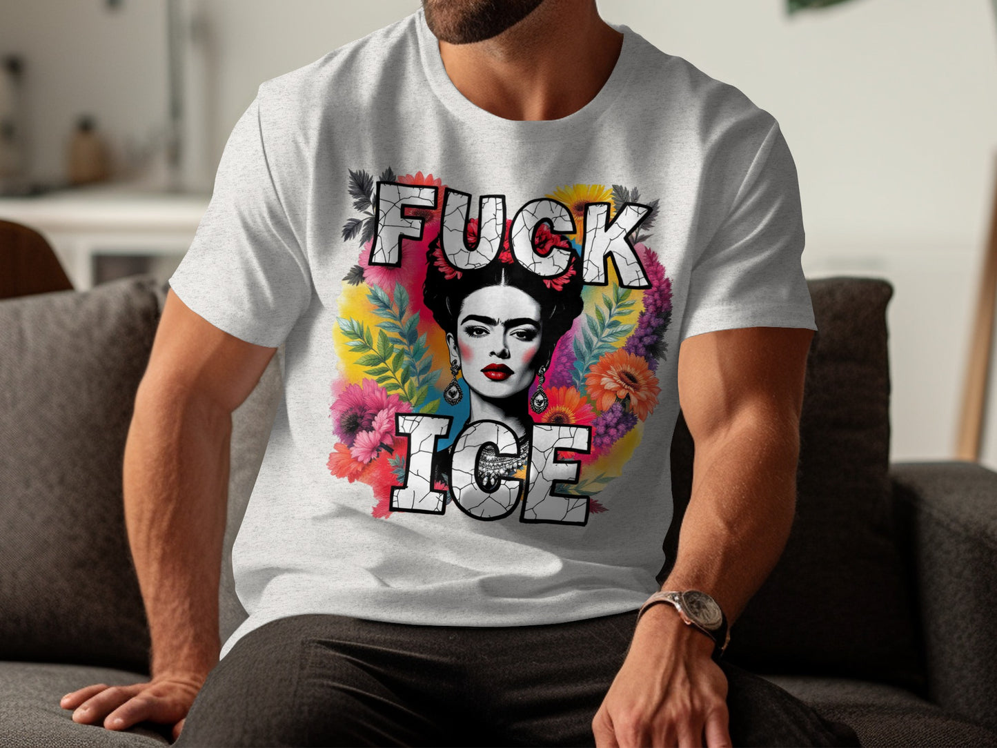 Fuck Ice Frida Kahlo Inspired Design T-shirt product type