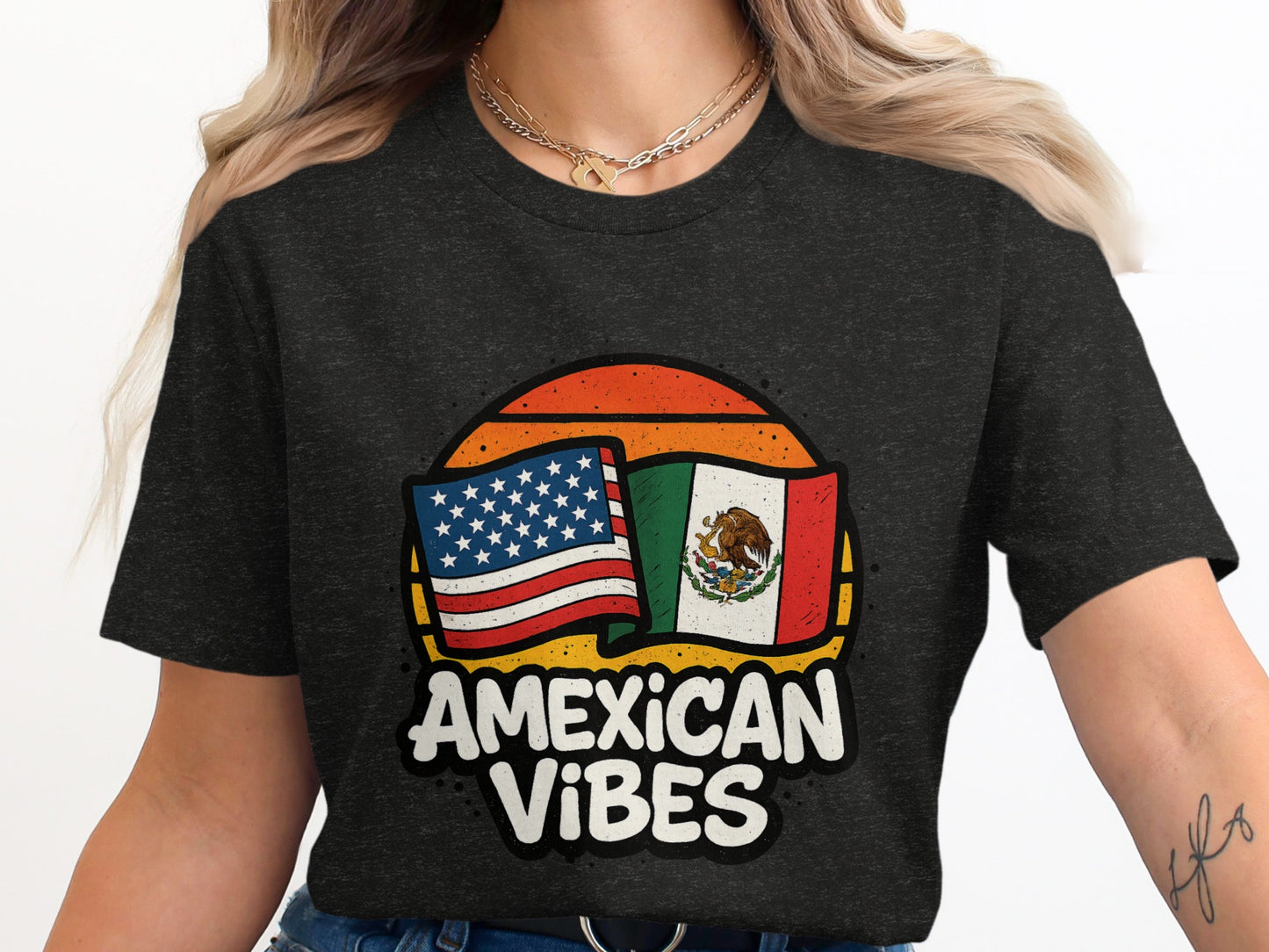 AMEXICAN VIBES Graphic Print Short Sleeve T-Shirt product