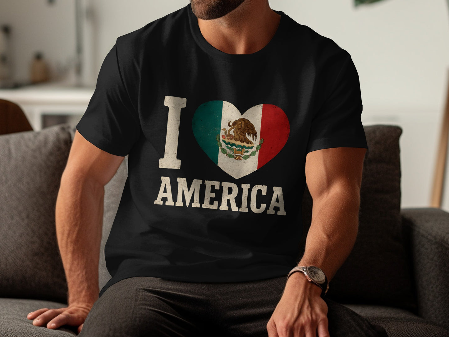 I Love America Heart Design Graphic T-Shirt product