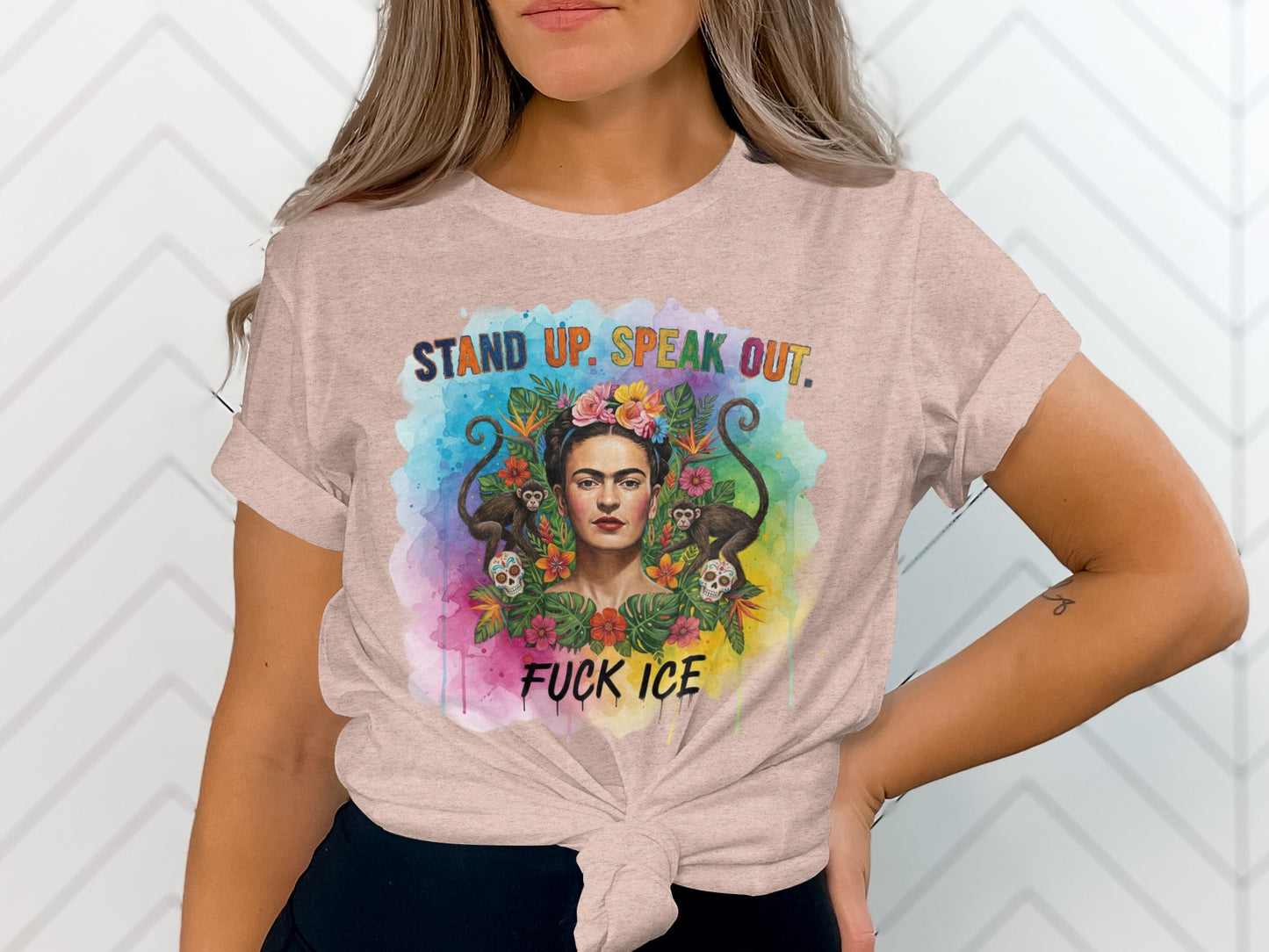 Stand Up Speak Out Fuck ICE Graphic Tee product