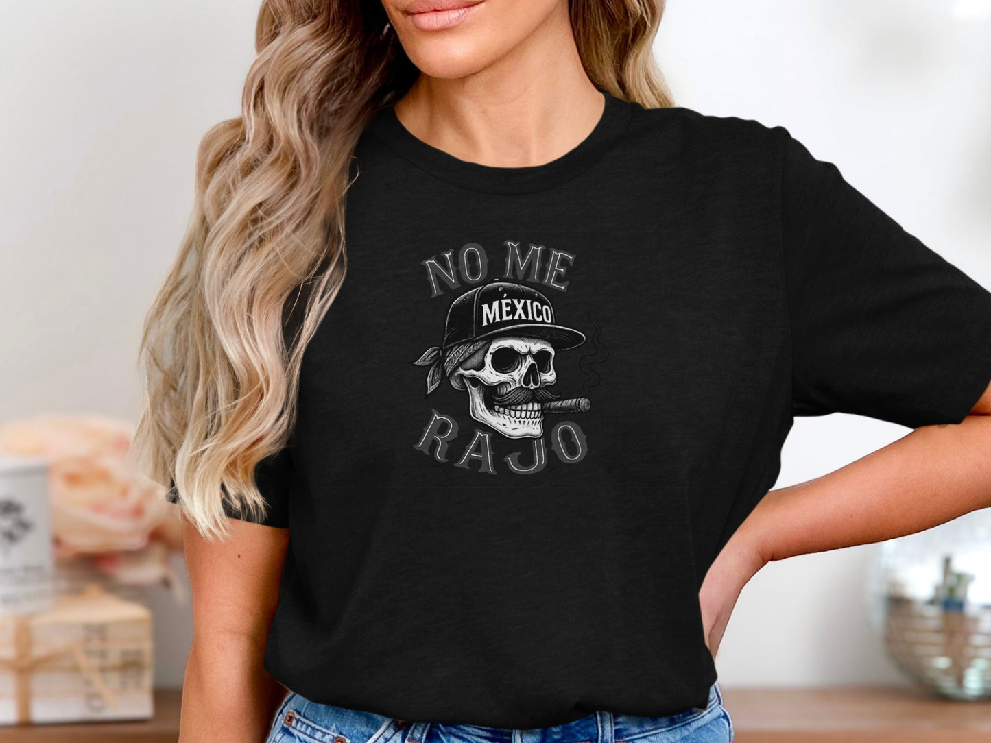 No Me Rajo Mexico Skull Graphic Tee product