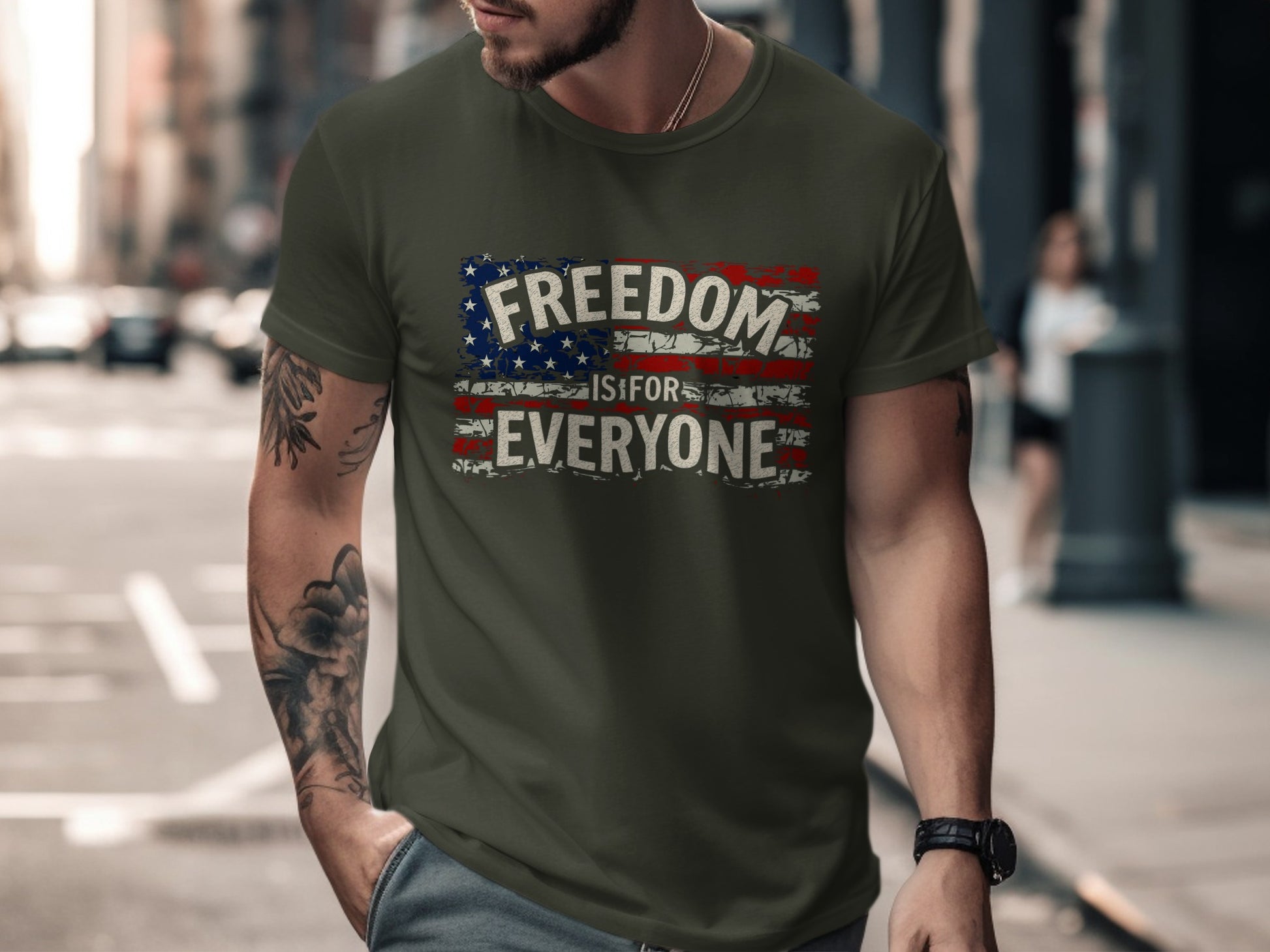 Freedom Is For Everyone USA Flag T-shirt