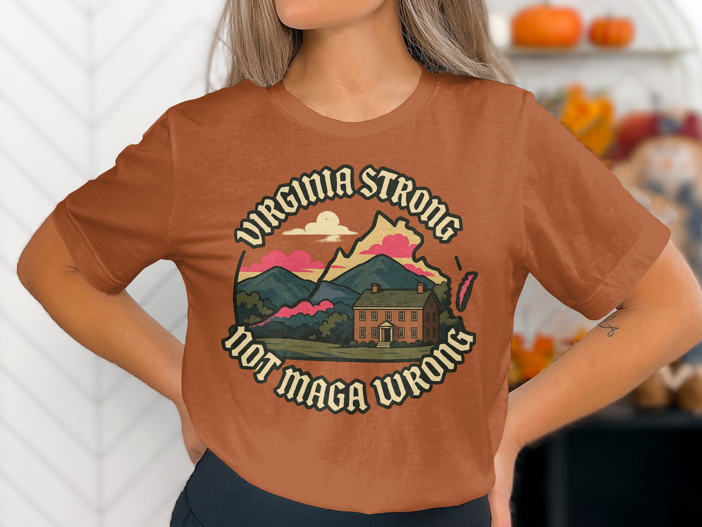 Virginia Strong Not Maga Wrong Graphic Shirt product