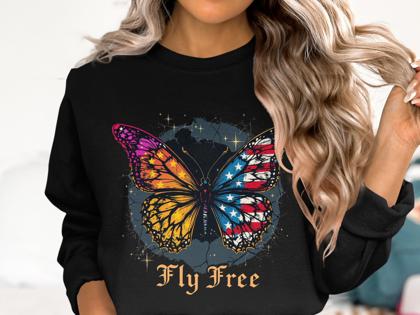 Fly Free Butterfly Graphic Long Sleeve product