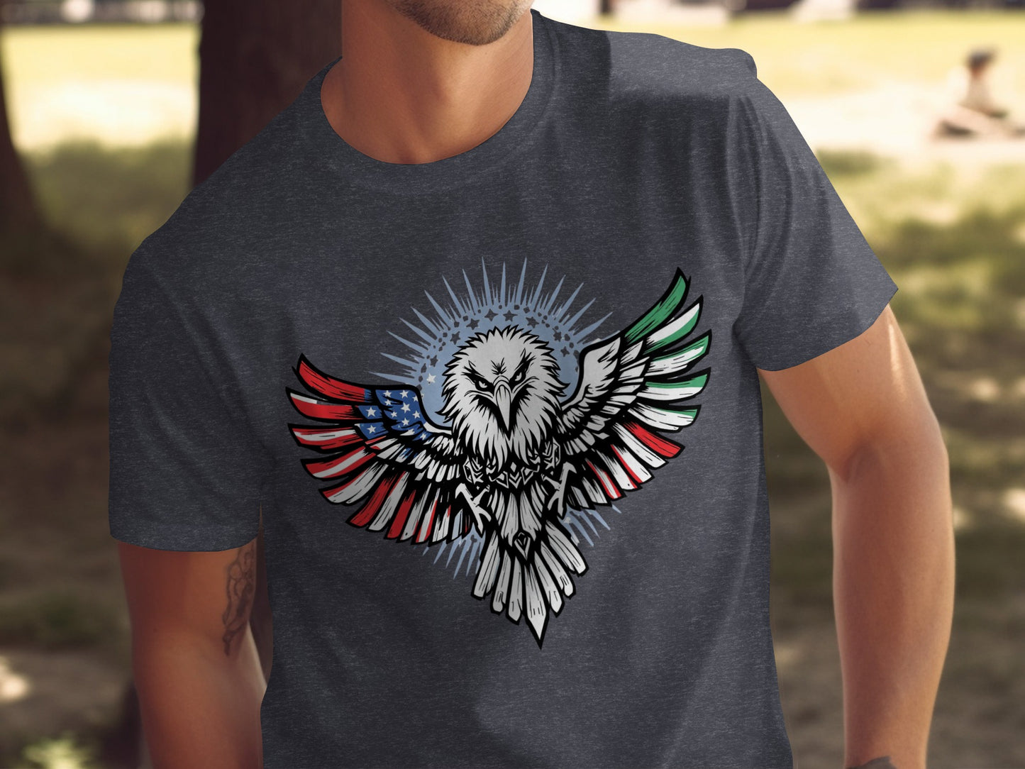 Patriotic Eagle Graphic Men's T-Shirt Bold Design product