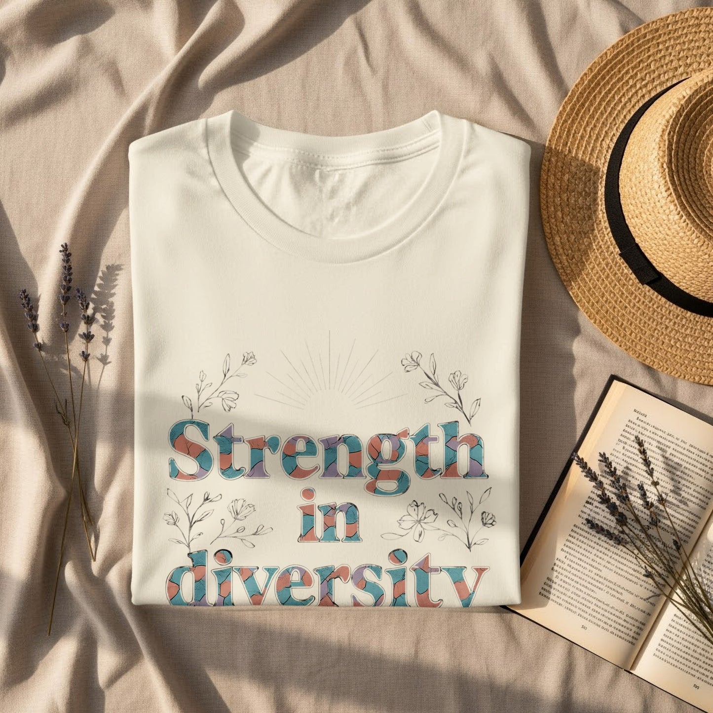 Strength in diversity graphic t-shirt product type