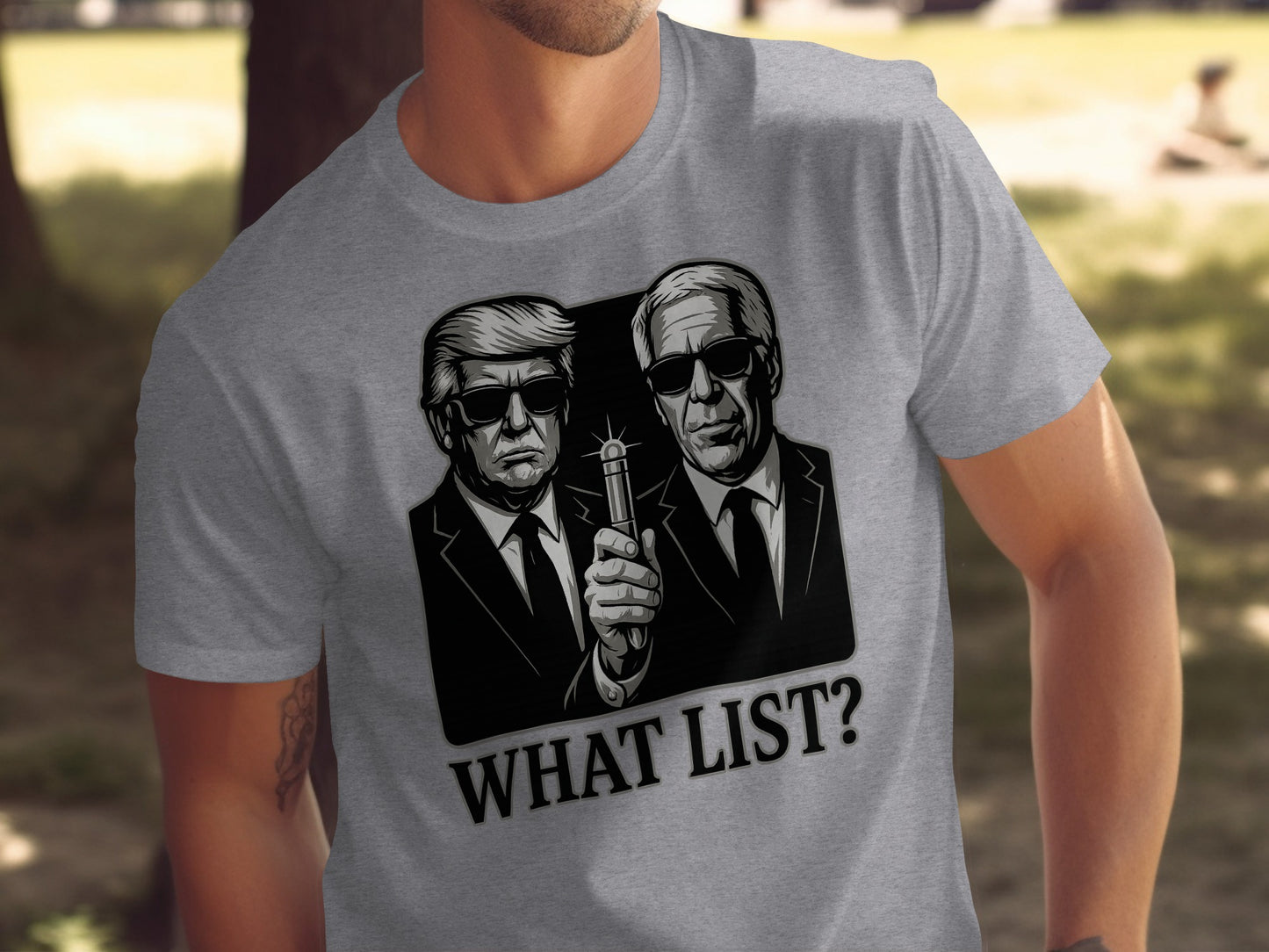 What List Men in Black Themed Graphic T-Shirt product