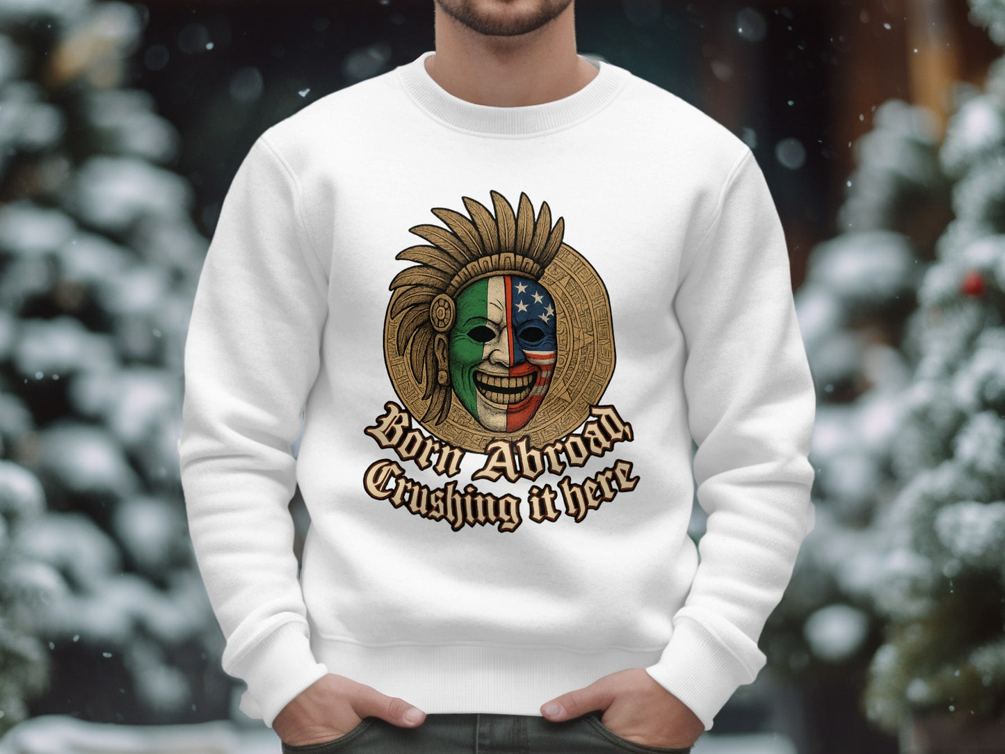 Born Abroad Crushing It Here Sweatshirt product