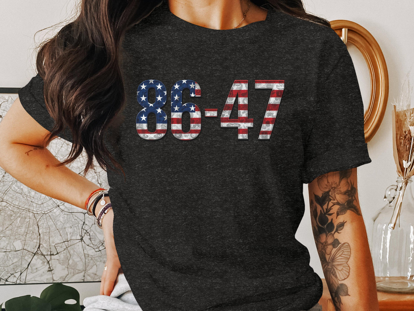 Patriotic 86-47 Graphic Women's Casual Tee Shirt product