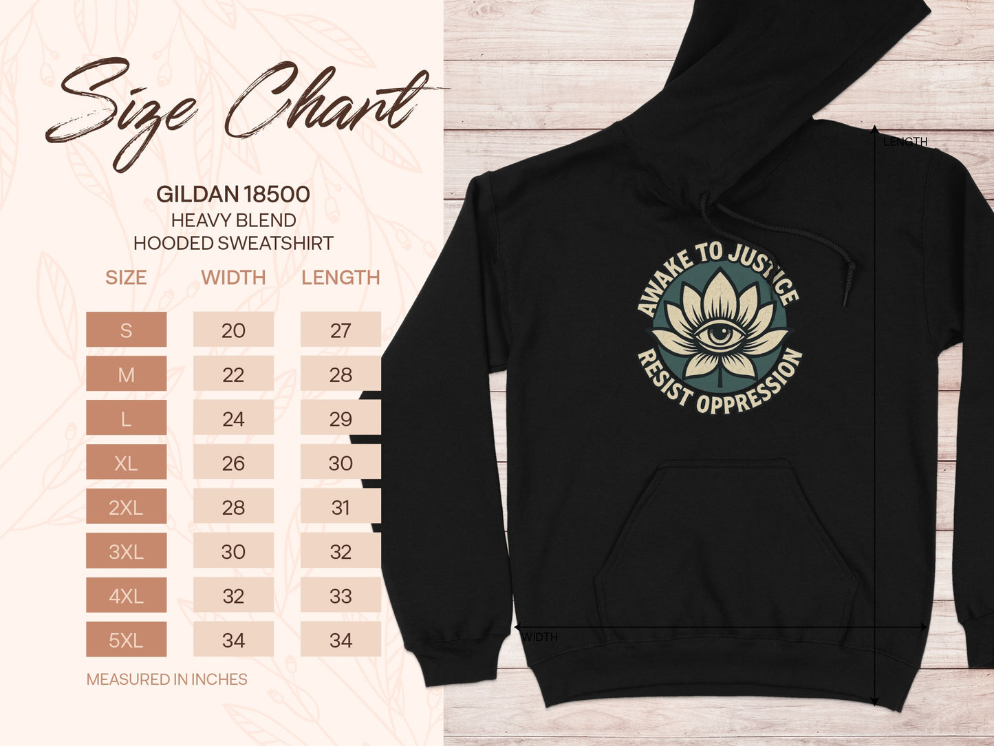Awake to Justice Resist Oppression Hooded Sweatshirt product type