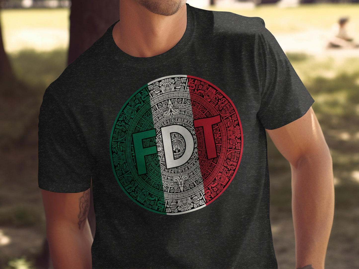 FDT Mexican Flag Stone Circle Design T-shirt product