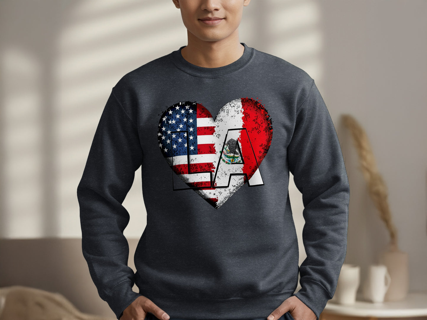 Heart Shaped LA Graphic Printed Sweatshirt product type