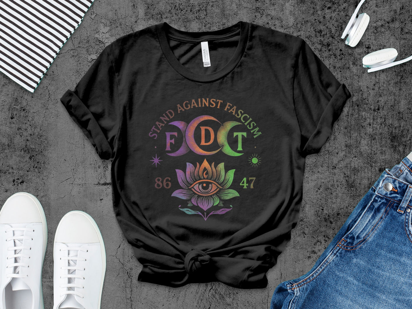 Stand Against Fascism FDCT Eye Graphic T-shirt product type