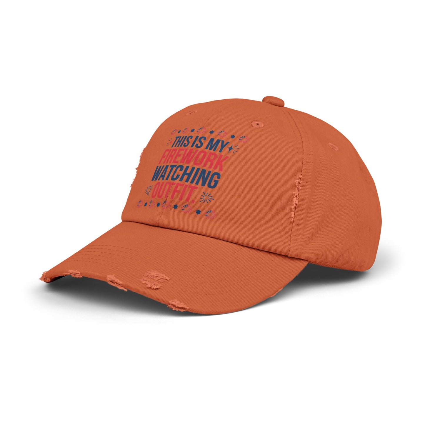 Firework Watching Cap - Unisex Distressed Hat for Celebrations