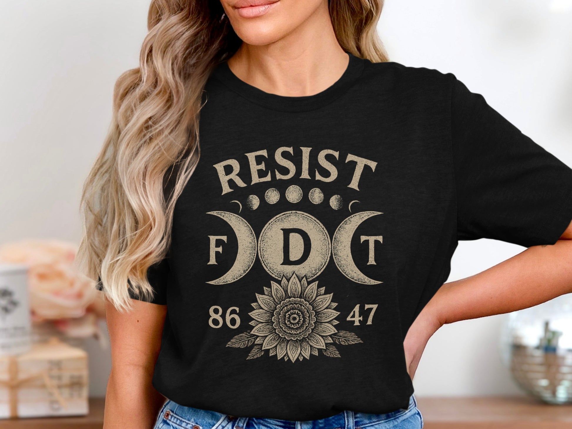 Resist FDT 86-47 Moon Phases Sunflower Shirt product