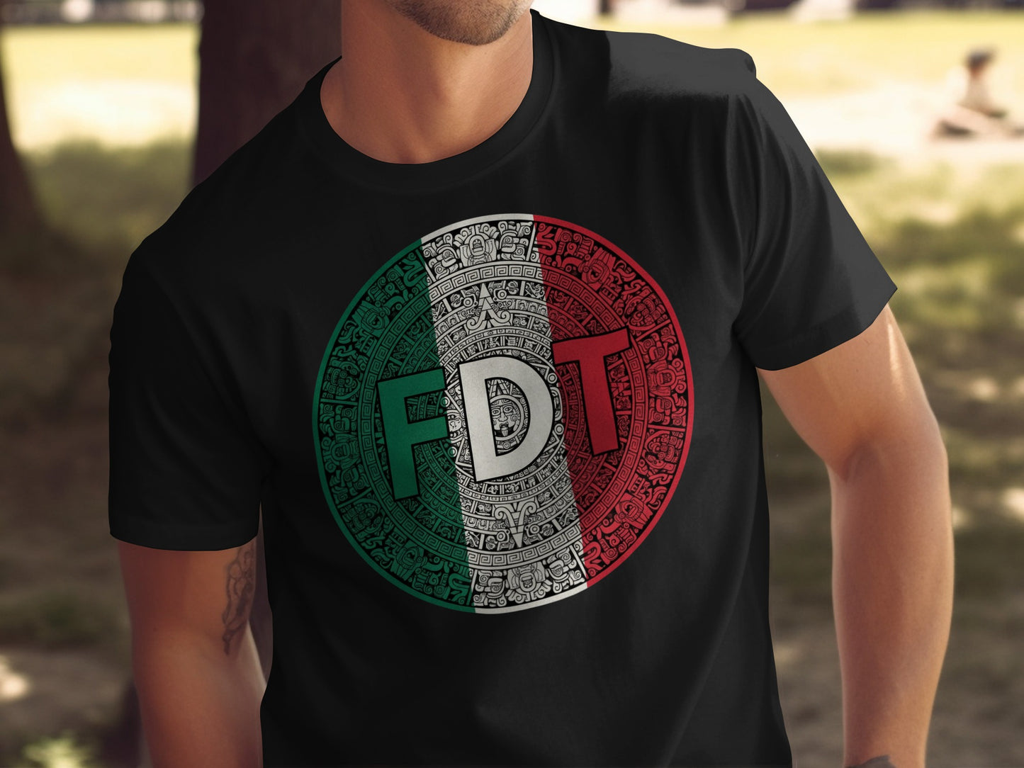 Aztec Calendar Inspired FDT Design Graphic T-shirt product