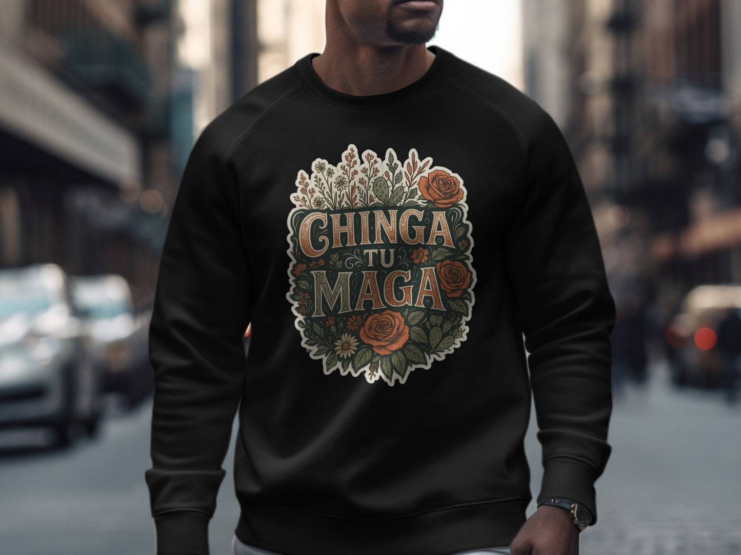Chinga Tu Maga Graphic Crewneck Sweatshirt product