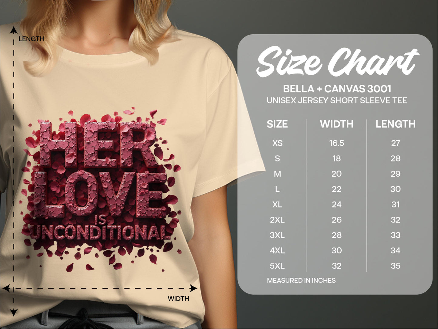 Her Love is Unconditional Print T-shirt product