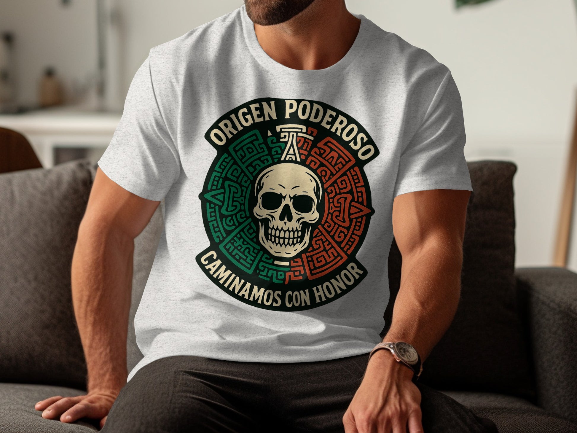 Origen Poderoso Caminamos Con Honor Skull Tshirt product type