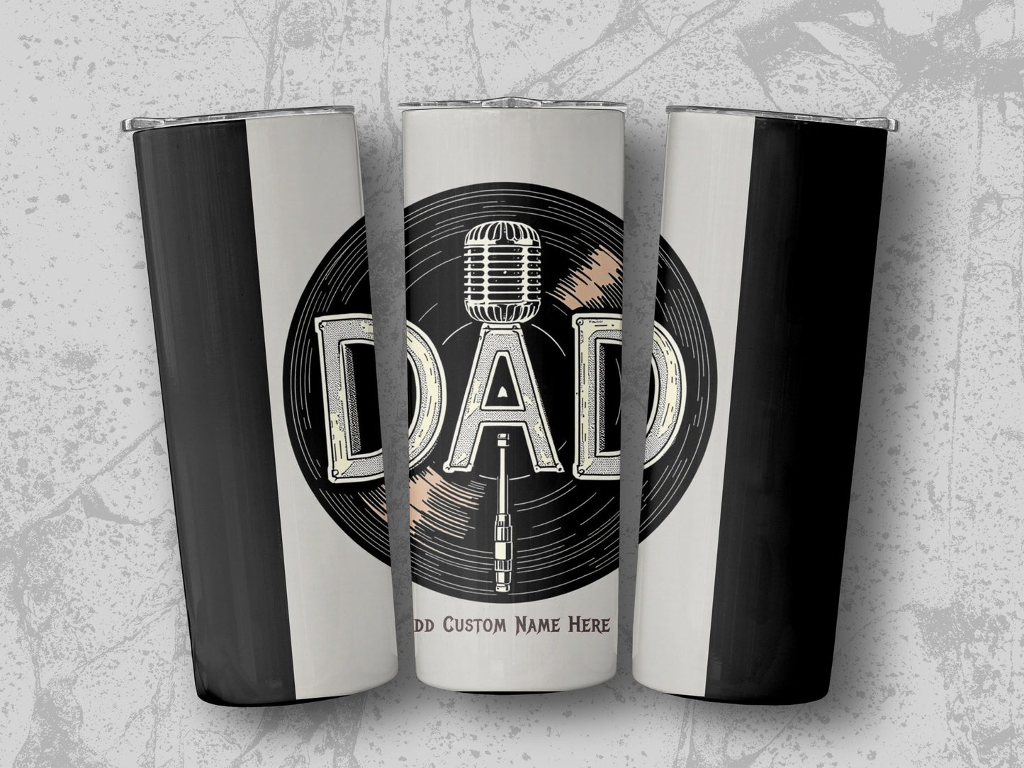 Vintage Microphone Design Dad Custom Name Drinkware product