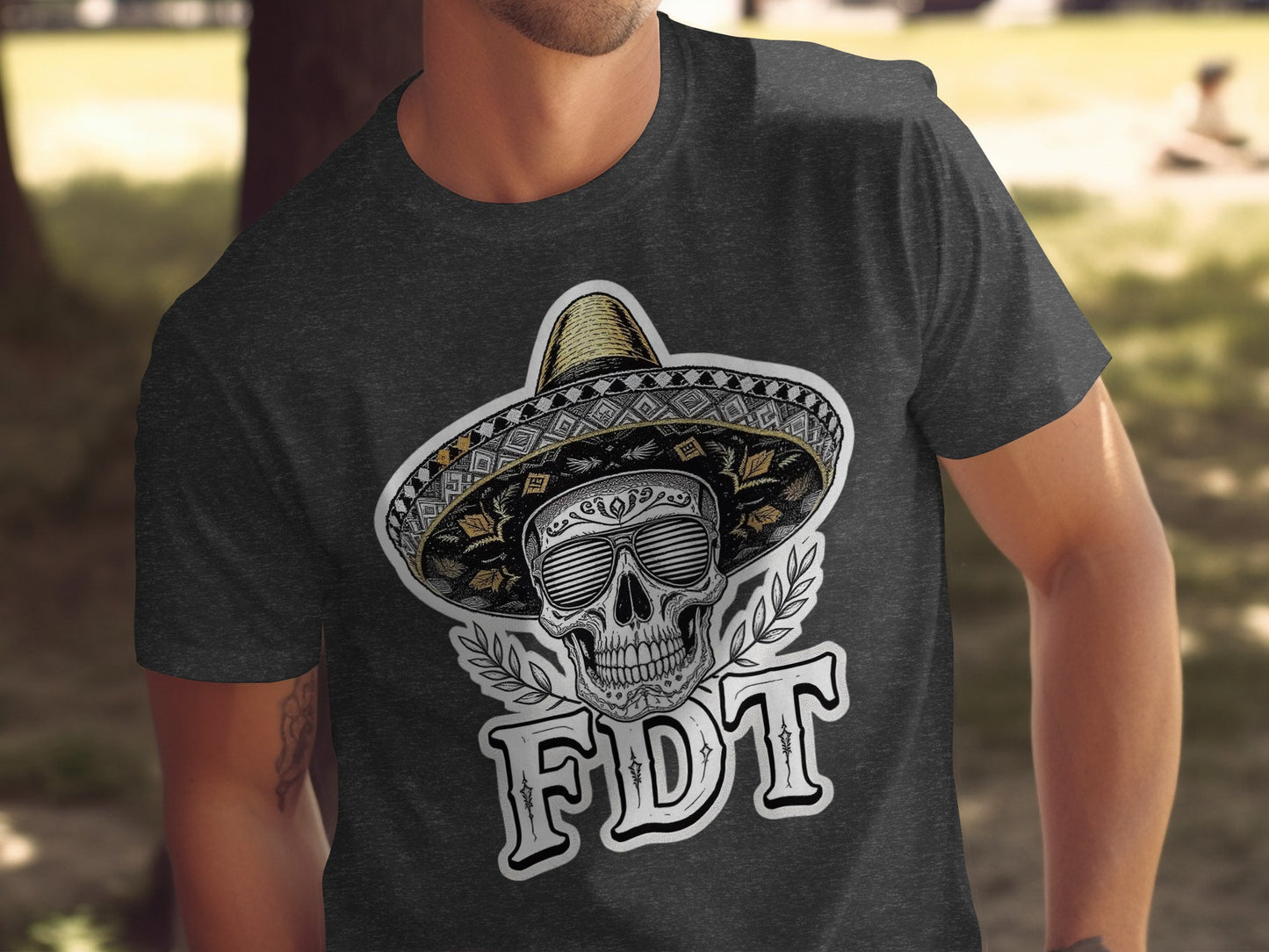 Skull Wearing Sombrero FDT Graphic T-Shirt product