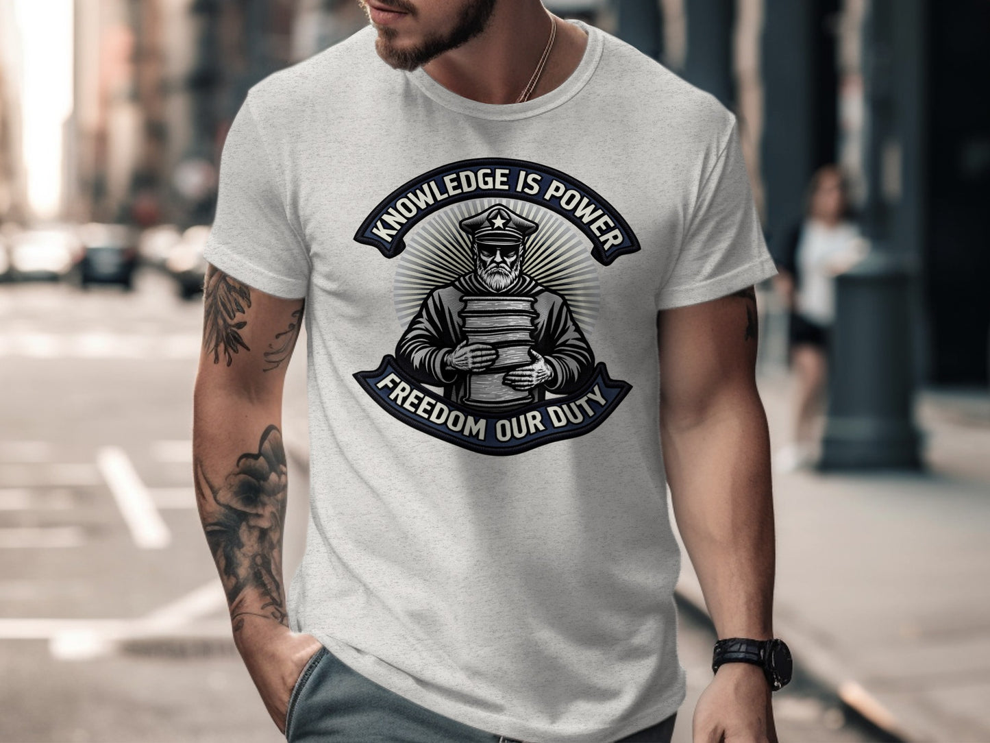 Knowledge is Power Freedom Our Duty Graphic T-Shirt