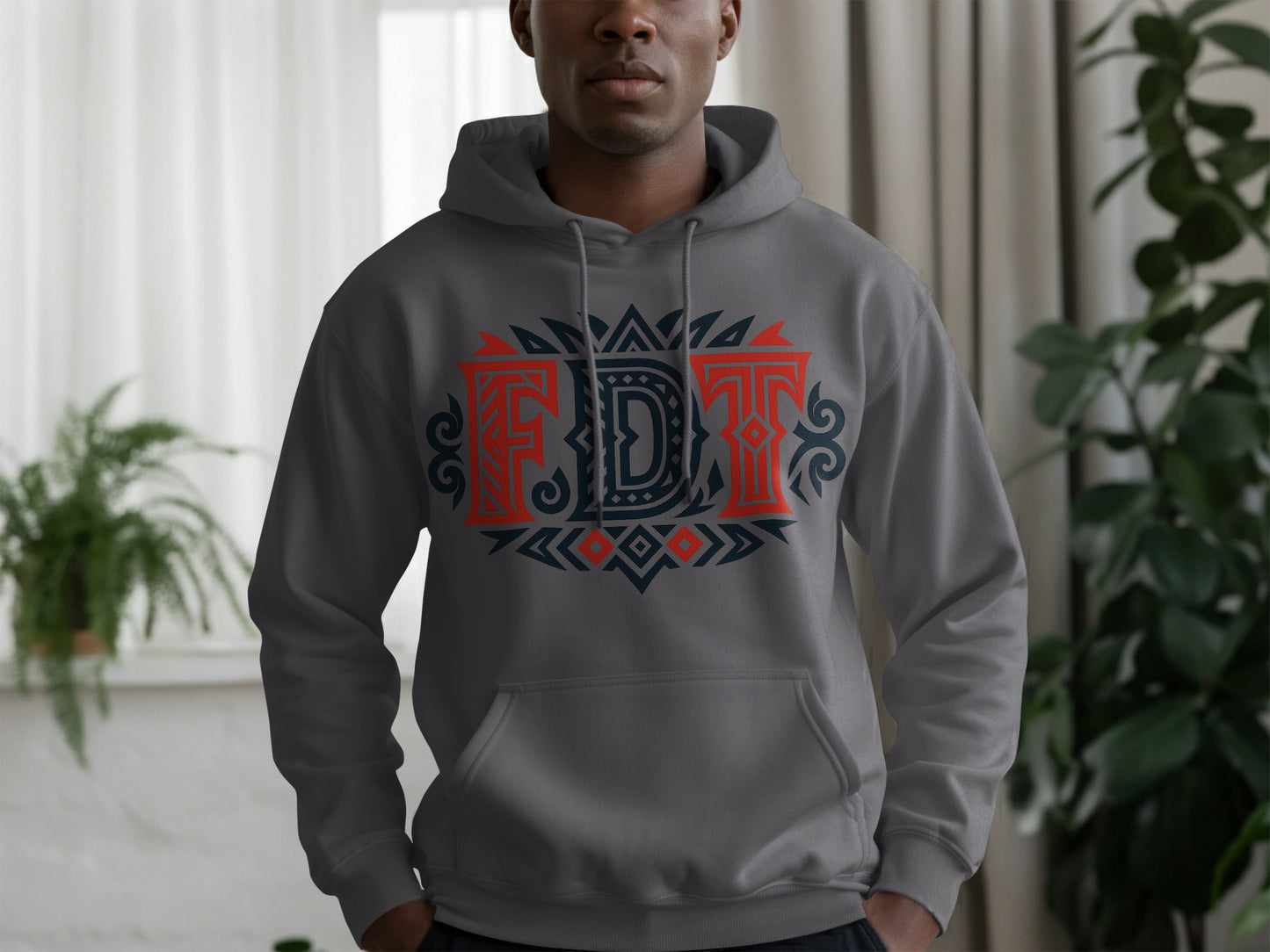 FDT Patterned Hoodie with Stylish Graphic Print product type