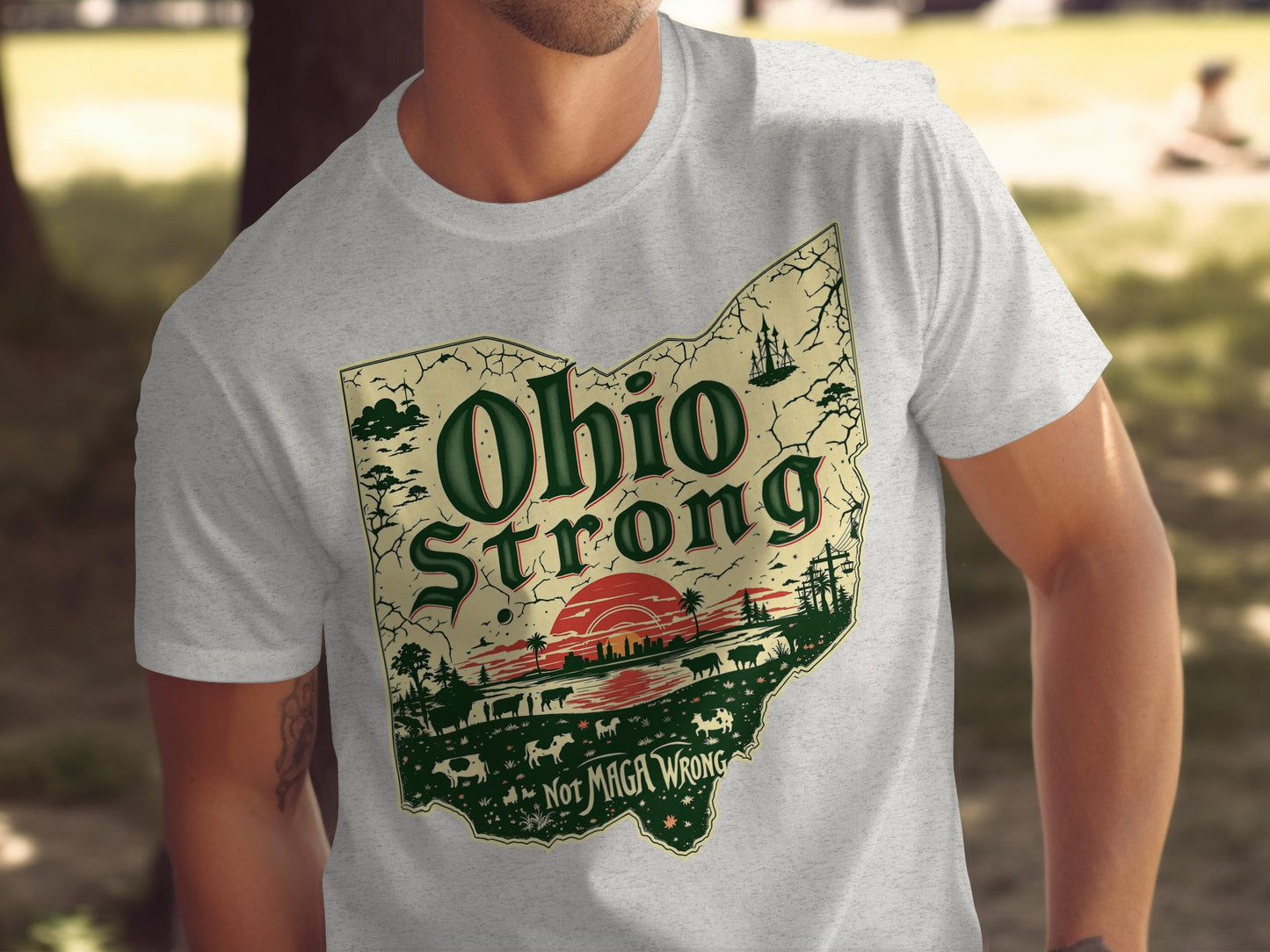 Ohio Strong Not Maga Wrong Graphic T-shirt product
