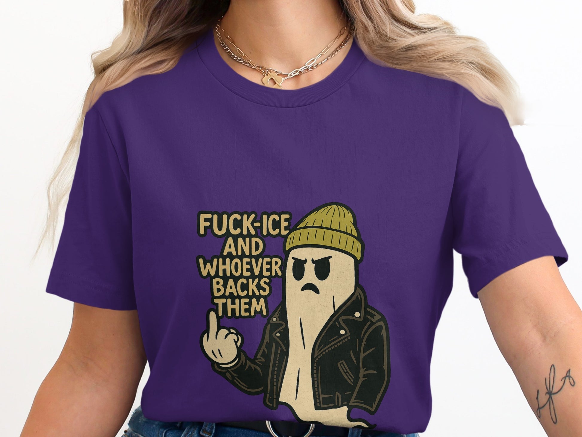 Fuck Ice And Whoever Backs Them Graphic T-Shirt product