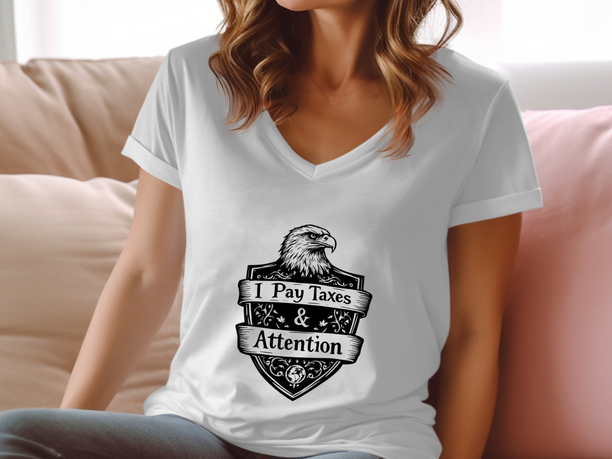 I Pay Taxes and Attention Graphic T-shirt product type
