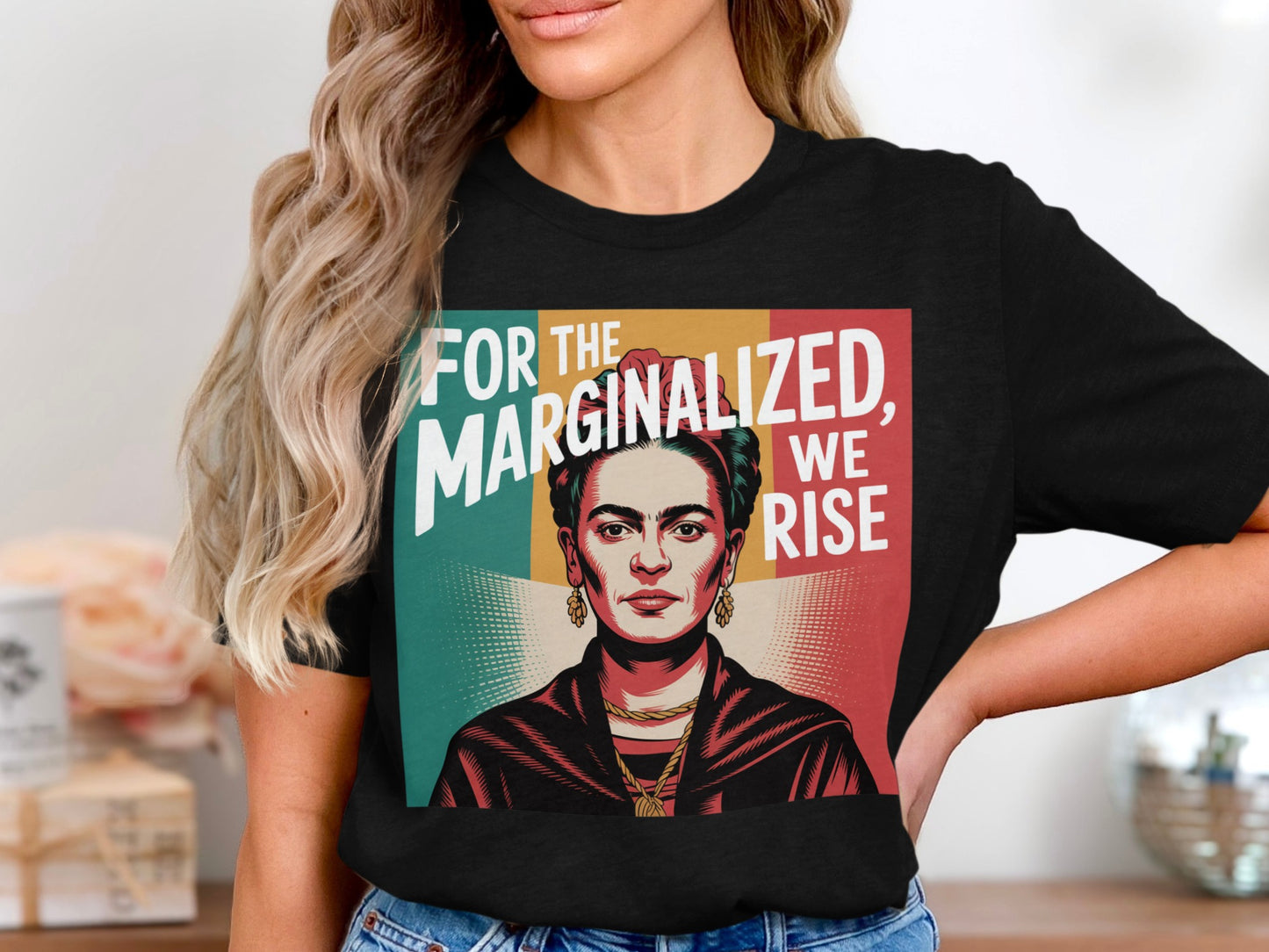 For the Marginalized We Rise graphic t-shirt product