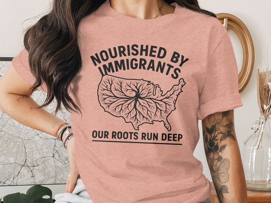 Nourished by Immigrants Our Roots Run Deep t-shirt product