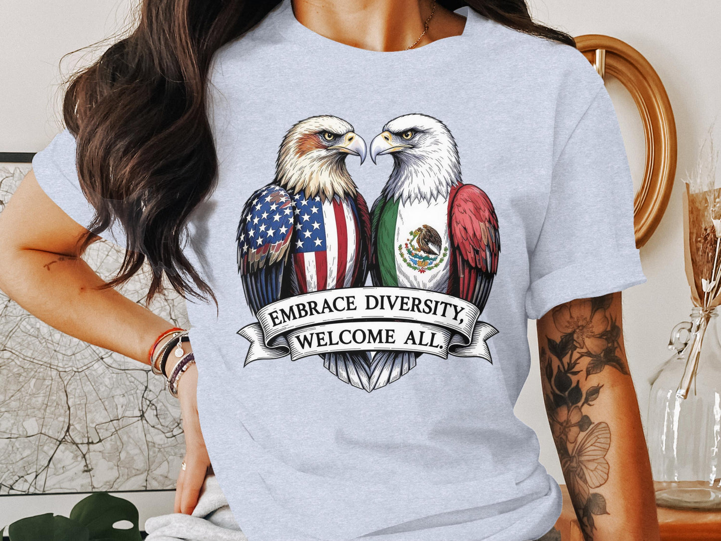 Embrace Diversity Welcome All Graphic T-shirt product
