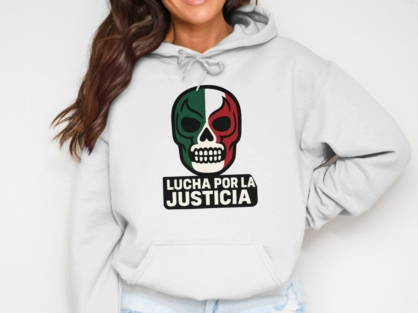 Lucha Por La Justicia Skull Printed Hoodie product
