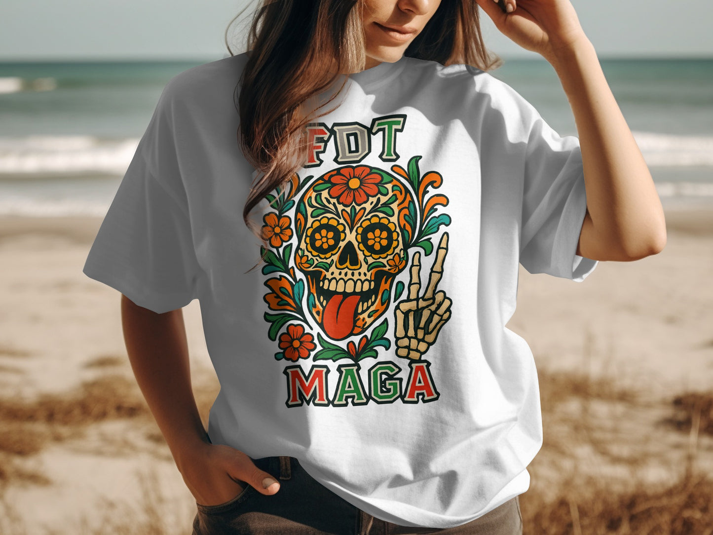 Bold Artistic Graphic Skull Tee product