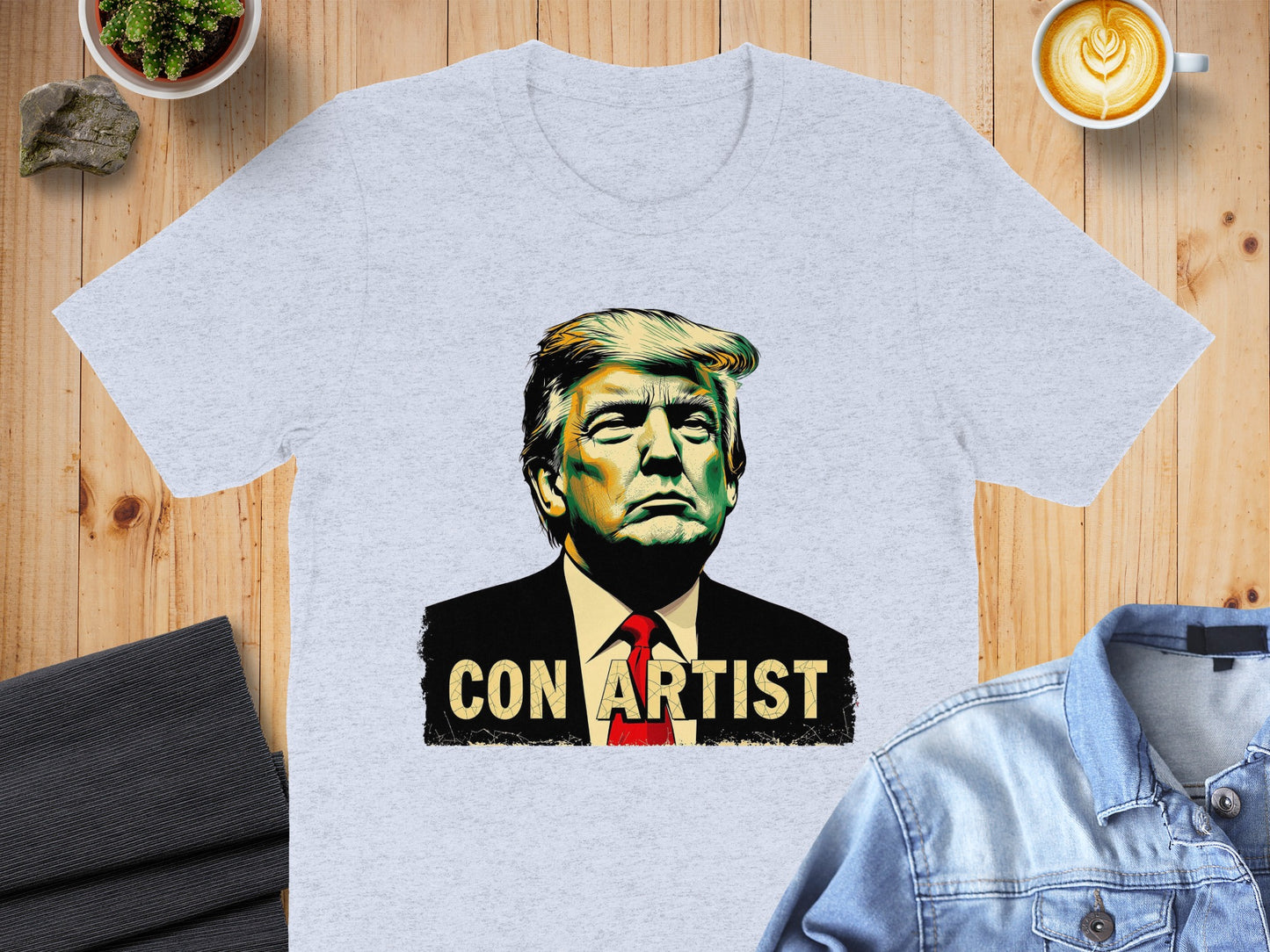 Con Artist Graphic T-Shirt Unique Artistic Tee shirt product