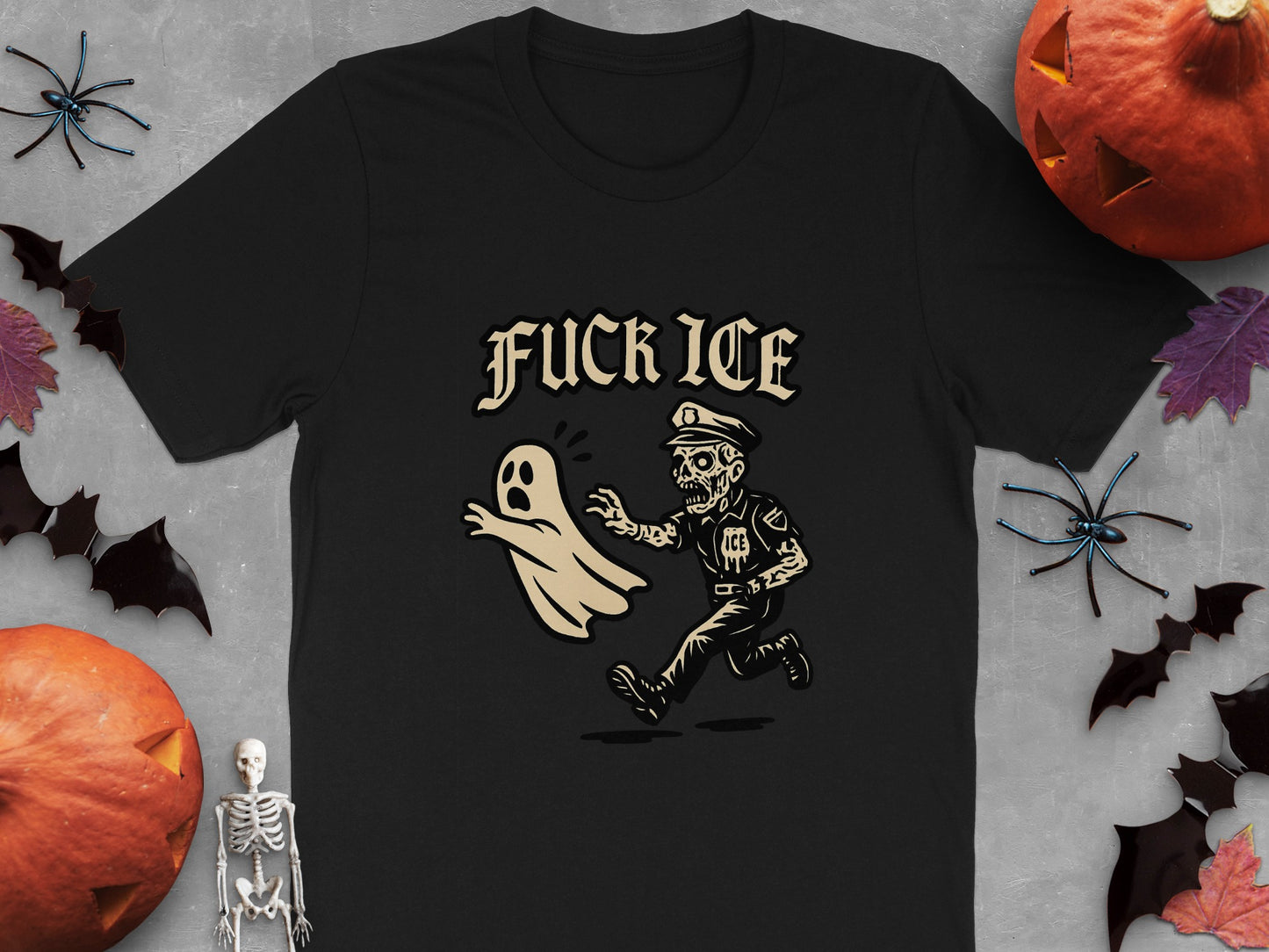 Ghost and Policeman Themed Halloween T-Shirt product type