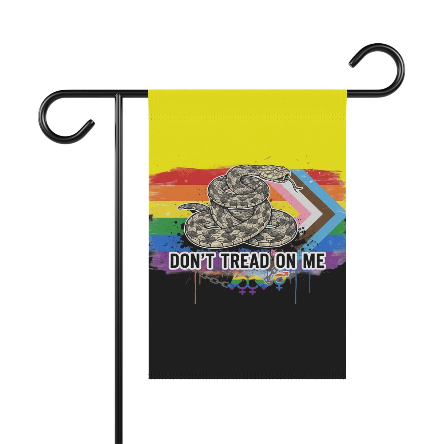 Don't Tread On Me Rainbow Garden Flag product type