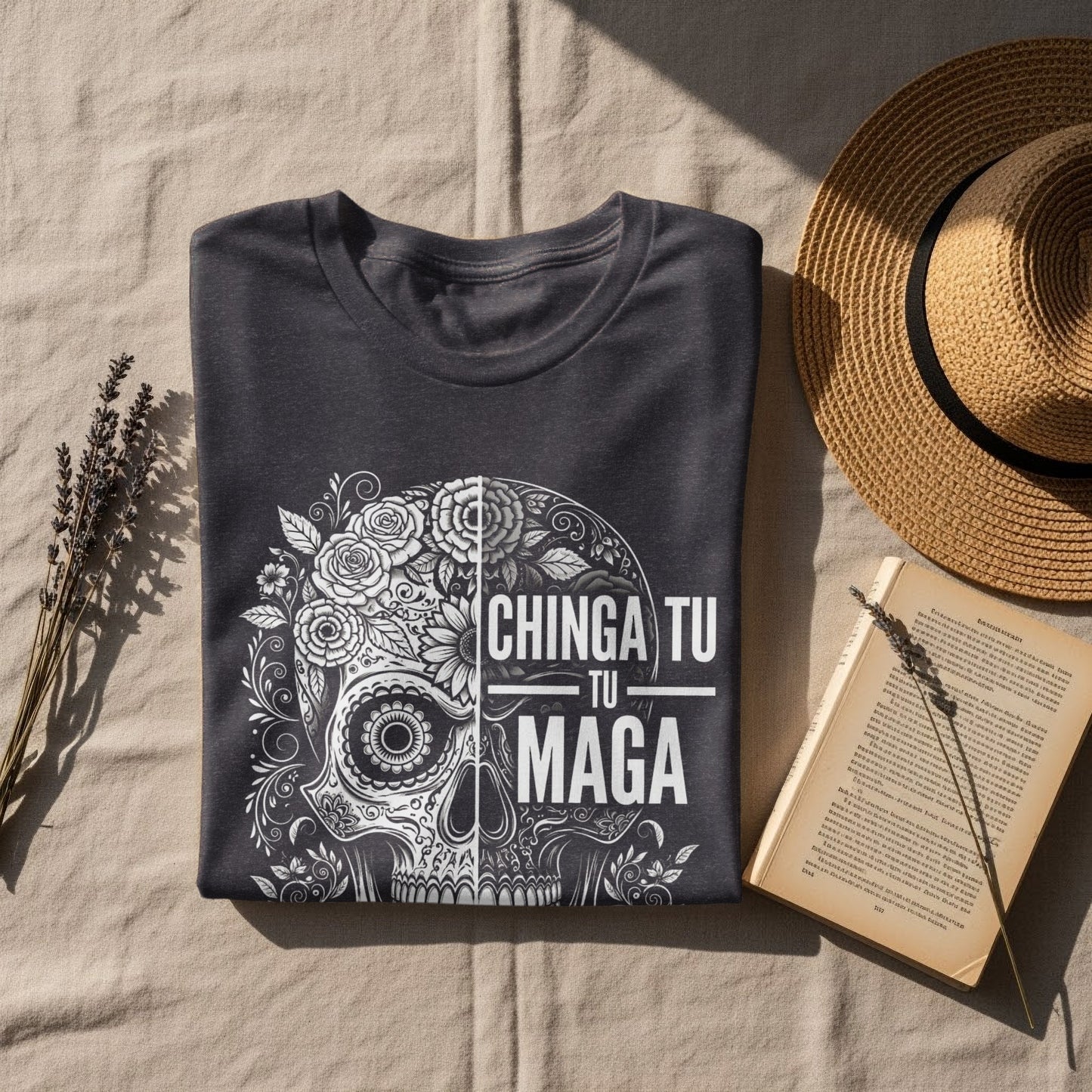 Chinga Tu Tu Maga Skull Graphic Design T-shirt product type