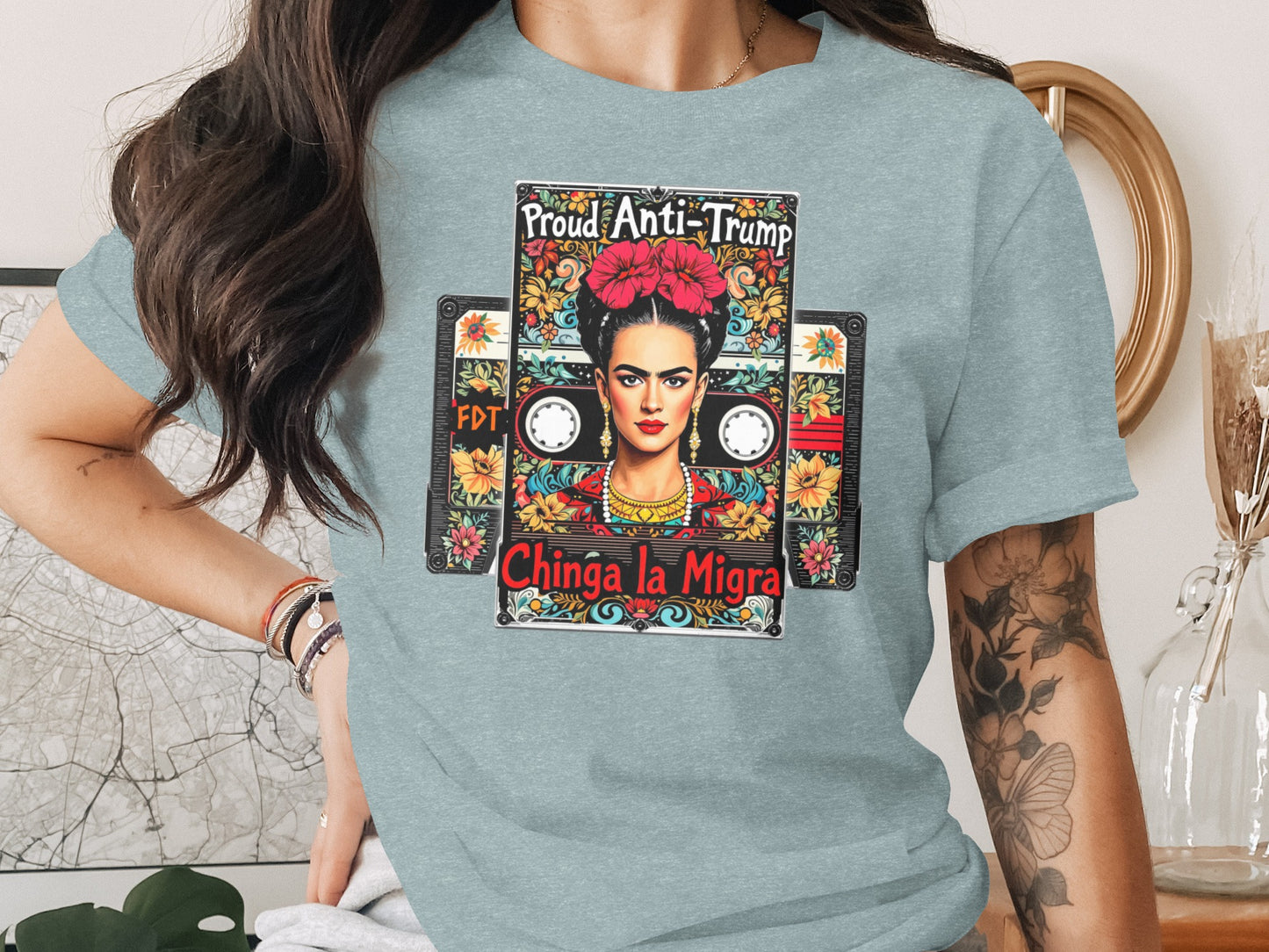 Proud Anti-Trump Chinga La Migra Statement Shirt product