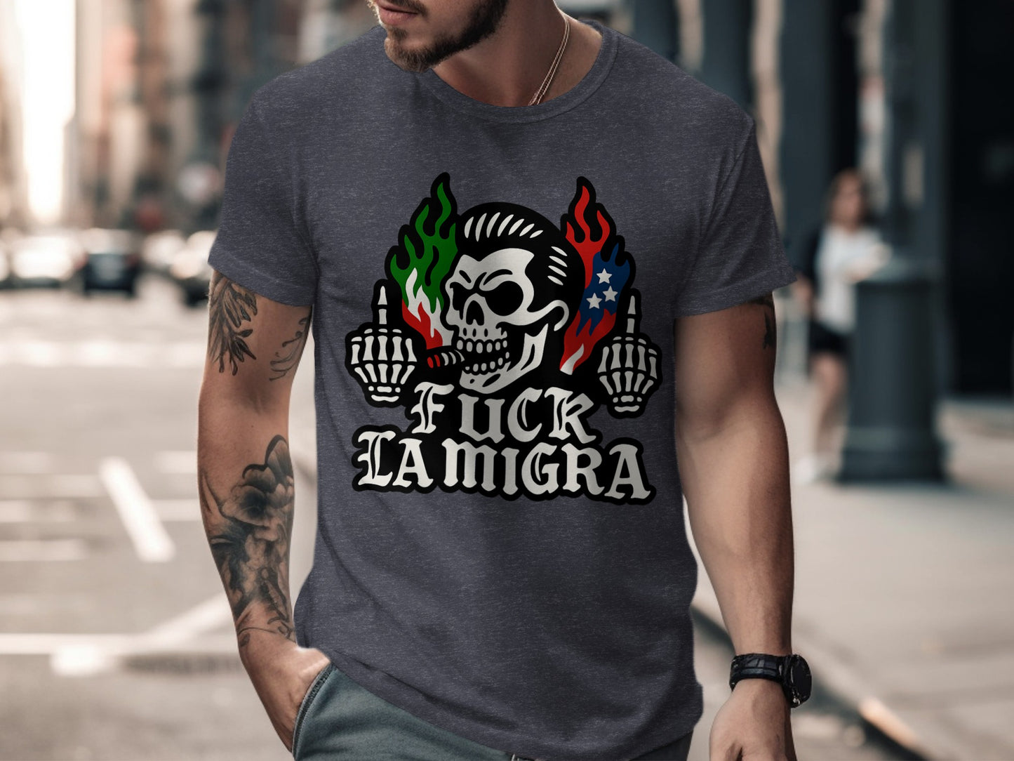 Bold Statement Design Skull Graphic Print T-Shirt Product