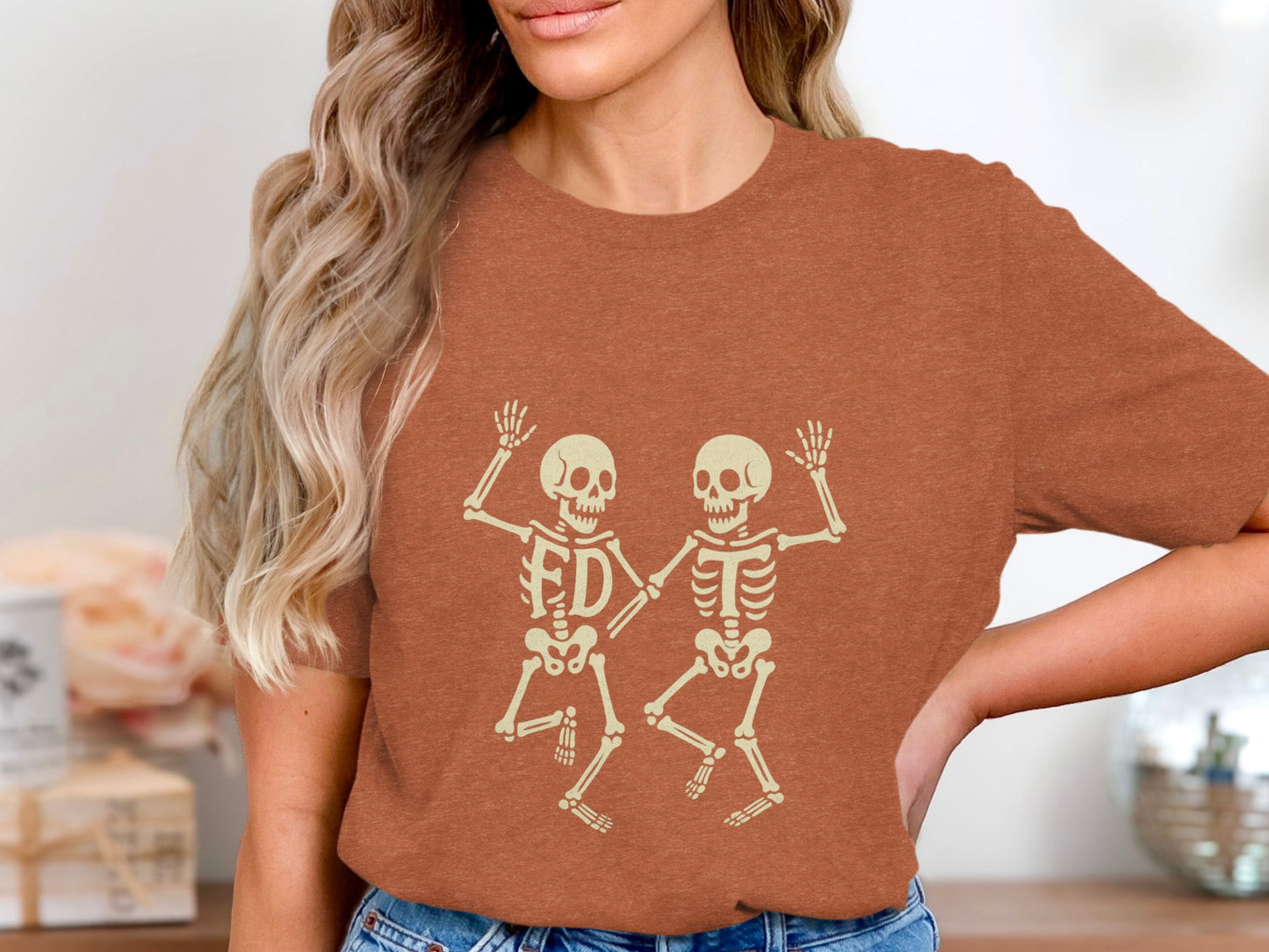 Dancing Skeletons Design T-Shirt perfect gift product type