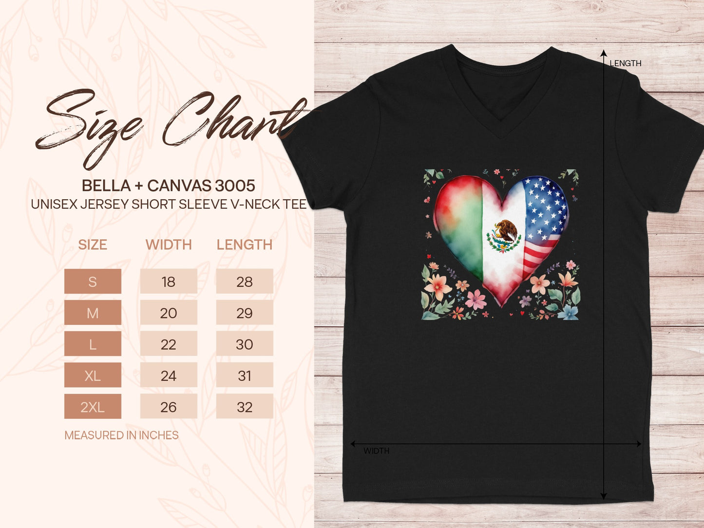 Heart of Flags Graphic Short Sleeve V-Neck Tee product type
