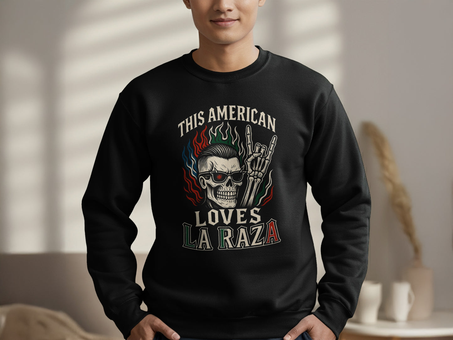 This American Loves La Raza Graphic Sweatshirt product type