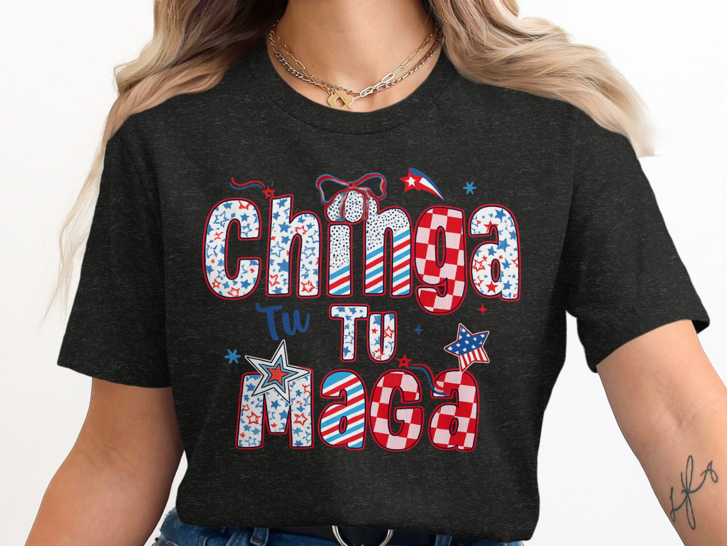 Patriotic Themed Graphic Tee Party Fashion Shirt product