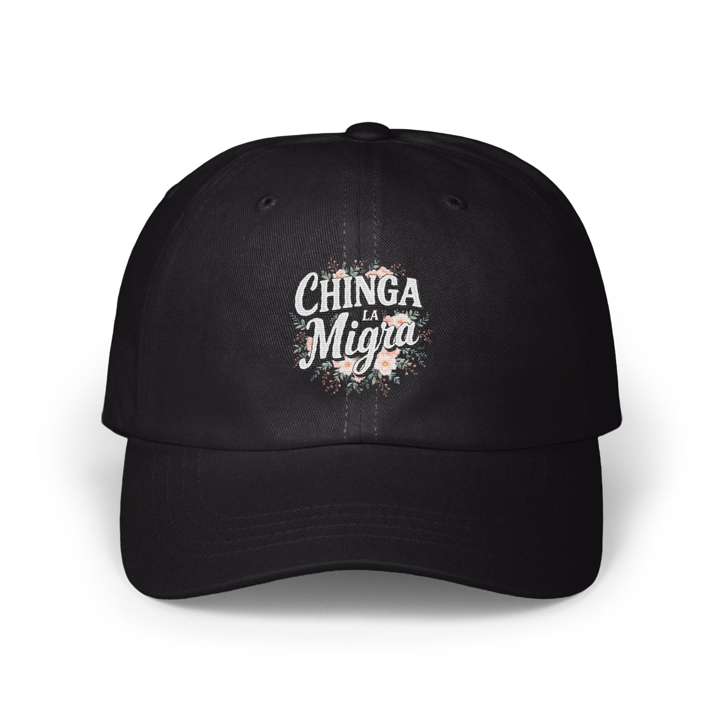 Chinga La Migra Embroidered Black Dad Cap Hat product