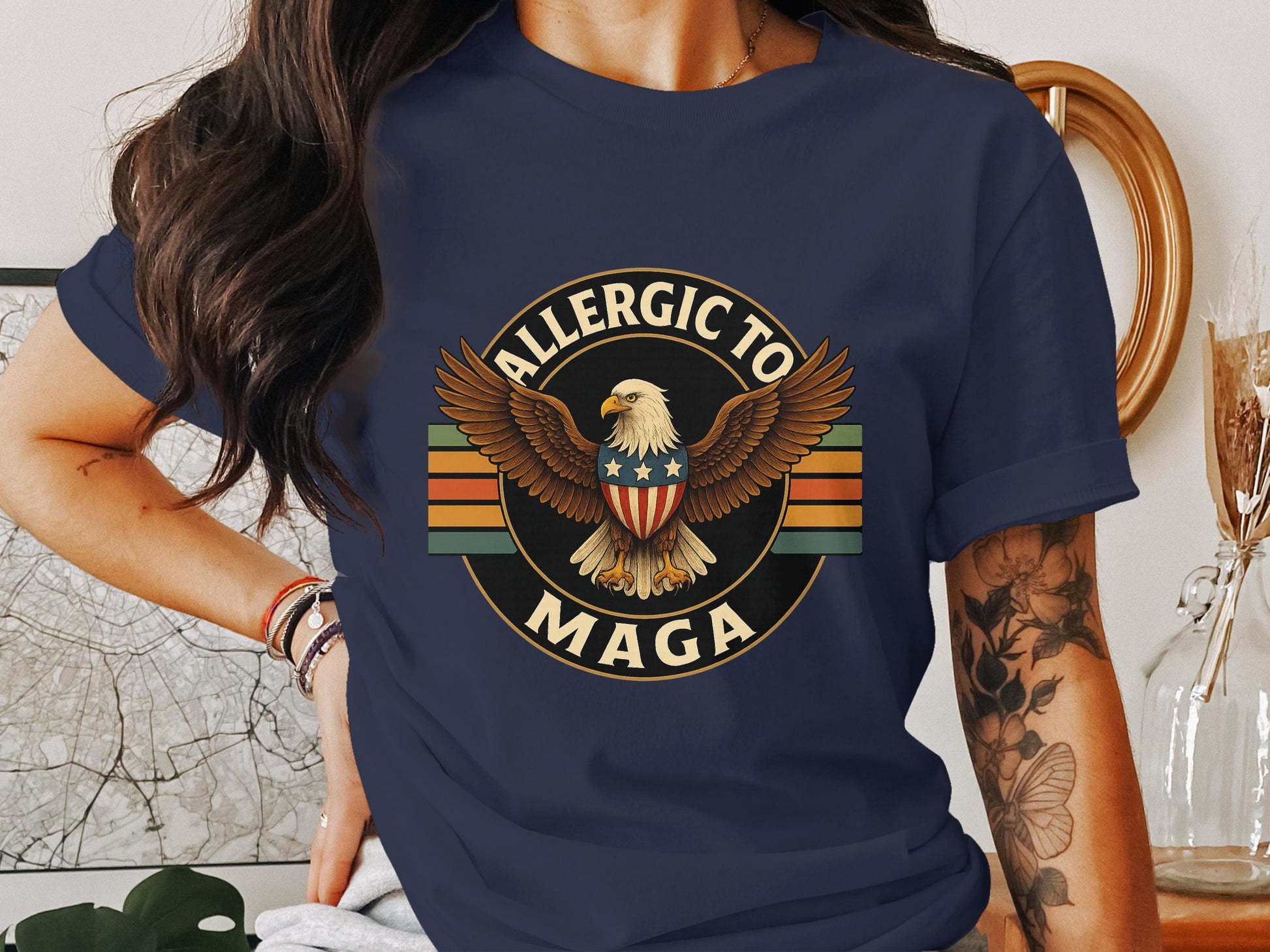 Allergic To Maga Graphic Statement T-shirt product type